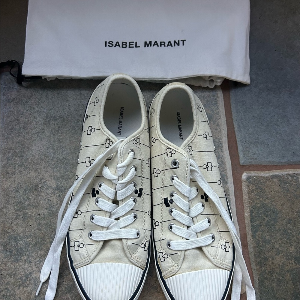 Isabel Marant Off-White Patterned Sneakers